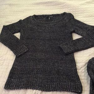 White House Black Market sweater with attachable draping scarf. New condition